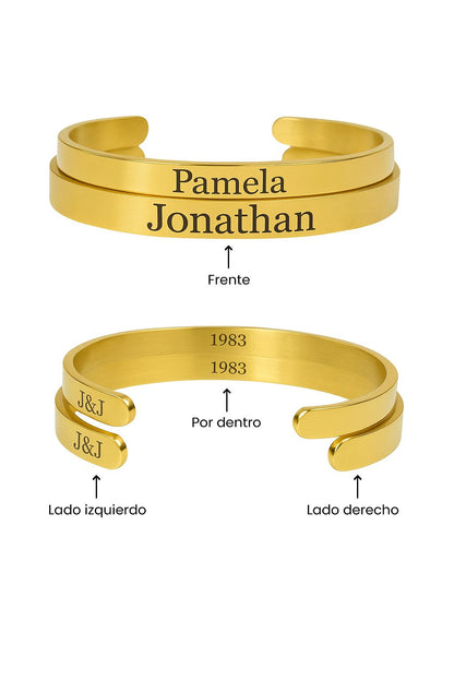 Brazalete Duo Personalizado 3mm & 6mm